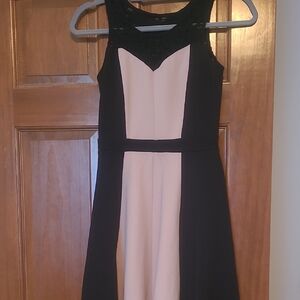 Enfocus Studio Black and Pink Midi Dress